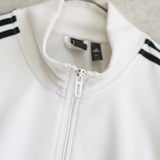 アディダス トラックジャケット ロゴ刺繍 ホワイト 2XL - NEWSED