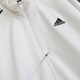 アディダス トラックジャケット ロゴ刺繍 ホワイト 2XL - NEWSED