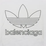 バレンシアガ×アディダス トレフォイルロゴ刺繍 オーバーサイズ 半袖Ｔシャツ ホワイト 3 メンズ 未使用品 - NEWSED