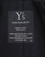 ワイズ ヨウジヤマモト テーラードジャケット 袖ウール切り替え コットンジャケット ブラック サイズ3 メンズ レディース - NEWSED