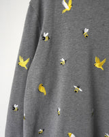 トムブラウン バード ビー 刺繍 スウェット グレー サイズ3 レディース - NEWSED