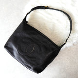 シャネル 3番台 ココマーク キャビアスキン ワンショルダーバッグ ブラック - NEWSED