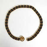 シャネル ココマーク 3連 レザー チェーンベルト GP ゴールド / ブラック - NEWSED