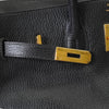 Hermès Birkin 30 Togo 黑色金色金属配件带 L 印章 / 2008 年制造