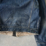 ディーゼル ボア デニムジャケット インディゴブルー