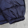 プラダ トライアングルロゴ フーデッド ダウンコート ダウンジャケット ネイビーパープル レディース