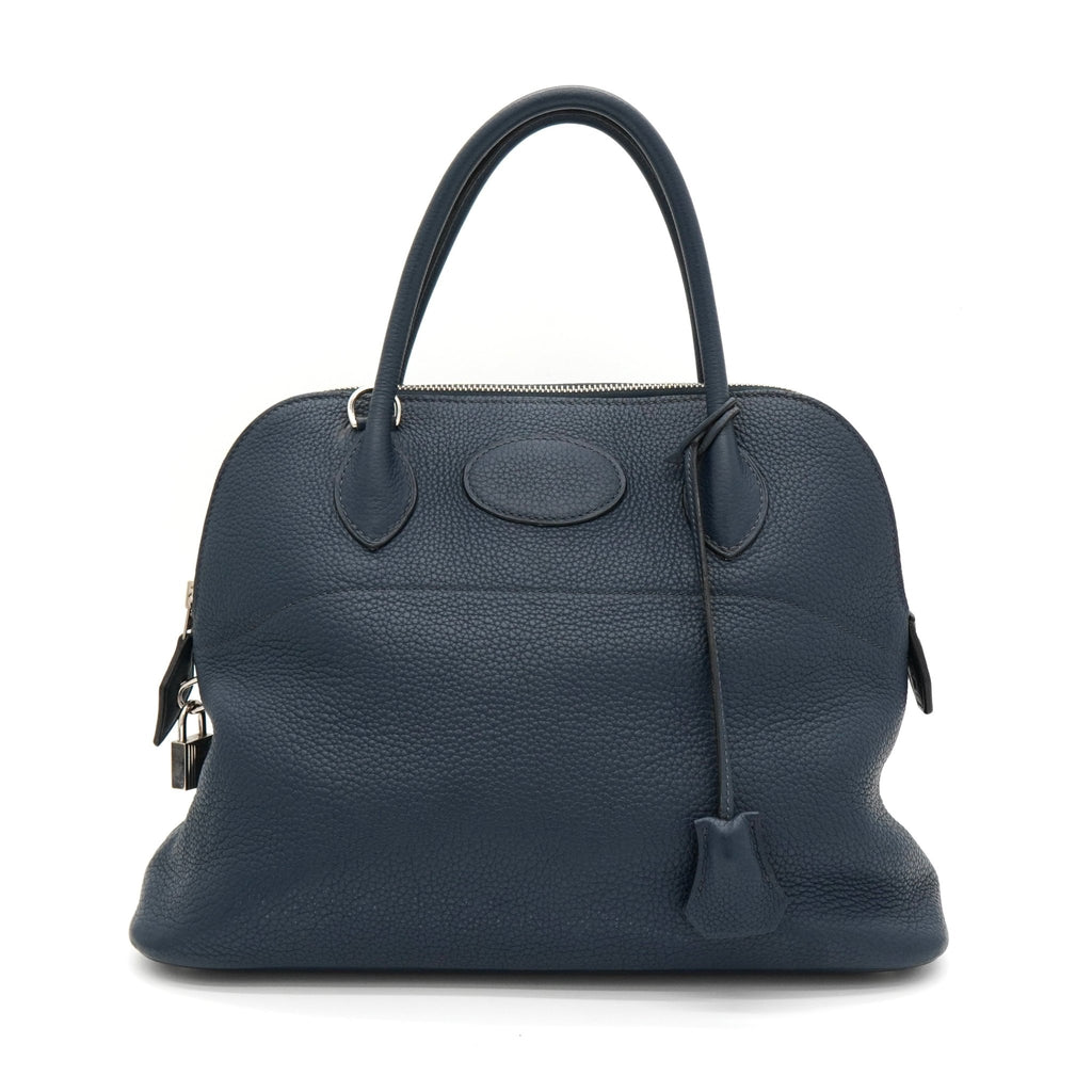 エルメス ボリード31 トゴ 2way ハンドバッグ ショルダーバッグ  ネイビー □M刻