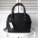 シャネル ココマーク 31 RUE CAMBON ラムスキン ミニボストンバッグ ブラック - NEWSED