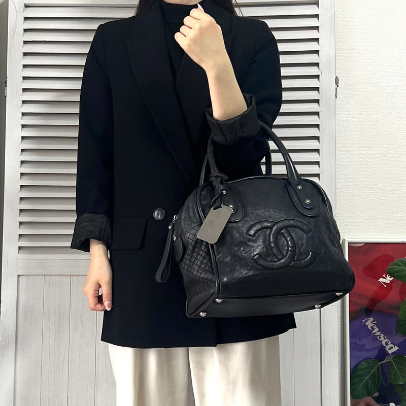 シャネル ココマーク 31 RUE CAMBON ラムスキン ミニボストンバッグ