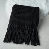 サンローラン パリ ニット フリンジ ロングマフラー