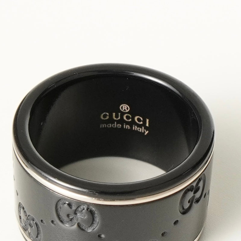 グッチ アイコンリング 指輪 リング ブラック 9号 箱付き