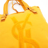 イヴ サンローラン YSLロゴ 巾着型 キャンバス トートバッグ イエロー