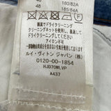 ルイヴィトン レザーロゴパッチ デニムパンツ ブルー 32 メンズ - NEWSED