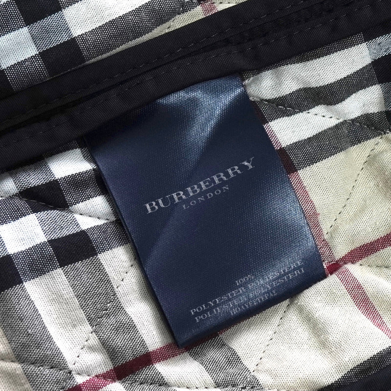 バーバリー ロンドン ノバチェック裏地 キルティングジャケット レディース ブラック