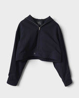 ワイズ ヨウジヤマモト ショート丈 ジップ ブルゾン ジャケット ネイビー レディース