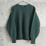 ポロ ラルフローレン スモールポニーロゴ ウール ニット グリーン