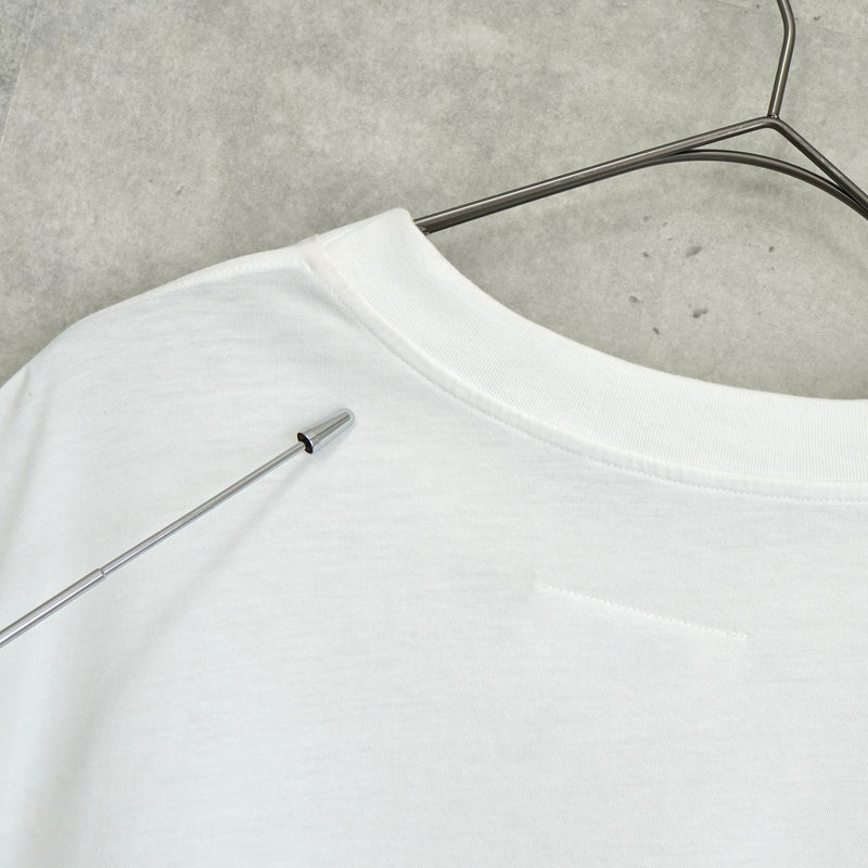 エムエムシックス メゾン マルジェラ ロゴプリント オーバーサイズ Tシャツ ホワイト