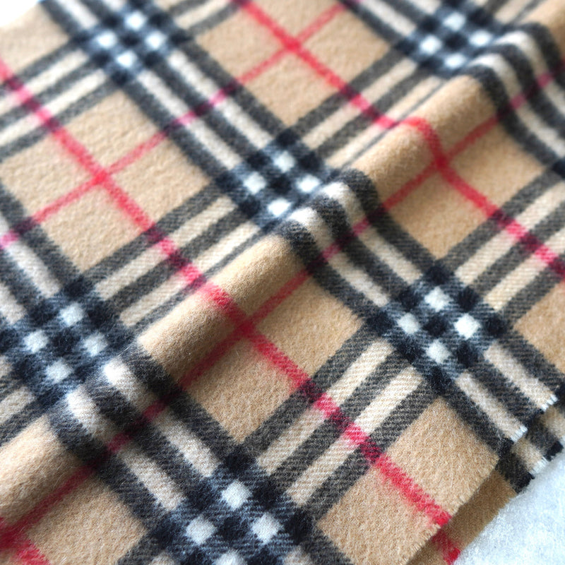 80's〜90's｜Nova Check Cashmere Muffler｜Made in England