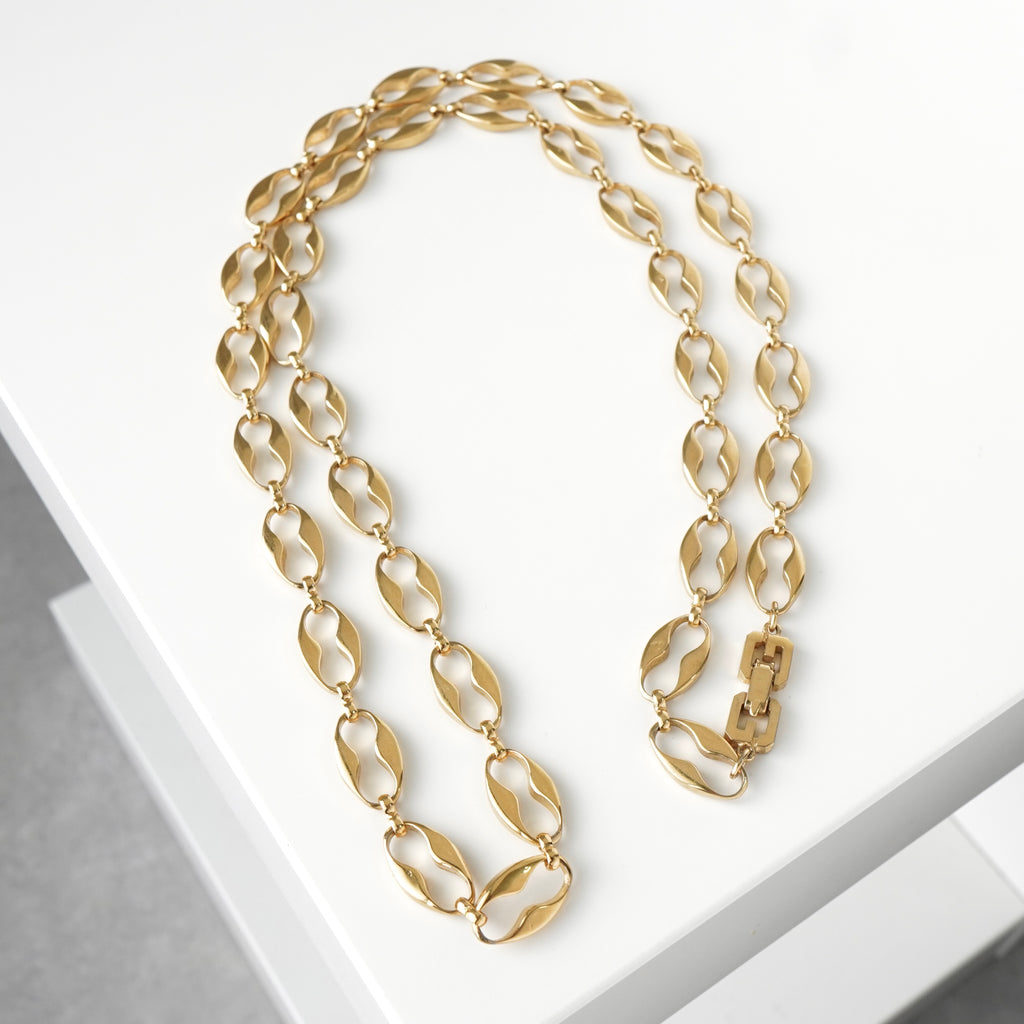 ジバンシィ ヴィンテージ チェーン ネックレス GP ゴールド