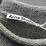 アクネ ストゥディオズ ハートプリント チャンキーニット セーター グレー タグ付き未使用品