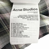 アクネストゥディオズ チェック柄 ロゴタブ フード付きオーバーシャツ 長袖シャツ グリーン系 34 レディース - NEWSED