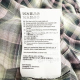 アクネストゥディオズ チェック柄 ロゴタブ フード付きオーバーシャツ 長袖シャツ グリーン系 34 レディース - NEWSED