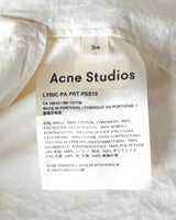 アクネ ストゥディオズ アートプリント 長袖シャツ 長袖ワンピース ホワイト サイズ34 レディース - NEWSED