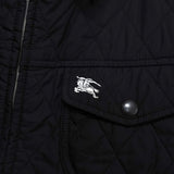 バーバリー ブルーレーベル ホースロゴ ノバチェック裏地 キルティングジャケット ブラック