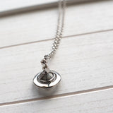 Orb Top Silver Necklace