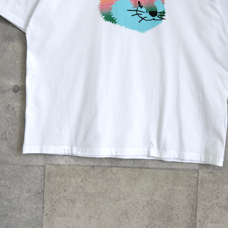 メゾン キツネ フォックスヘッド プリント Tシャツ ホワイト