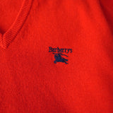 80's〜90's｜Logo Embroidery V-neck Sweater｜Made in England