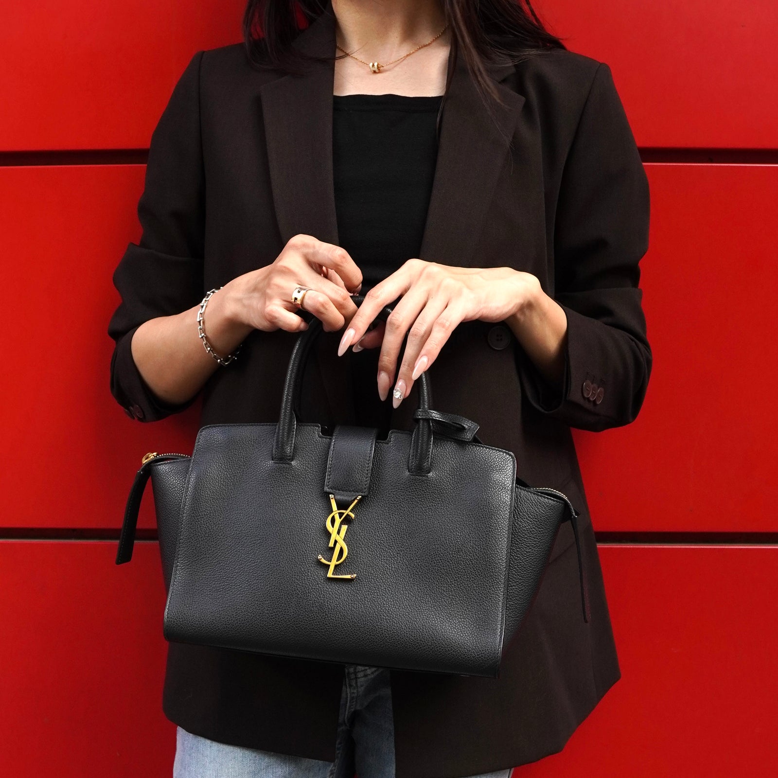 美品✨ サンローラン スモールカバス 2way ハンドバッグ レザー ブラック 楽天市場】【中古】SAINT LAURENT カバス バッグ スモール 2WAY