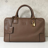 ロエベ アマソナ36 アナグラム ナッパレザー ハンドバッグ ブラウン - NEWSED