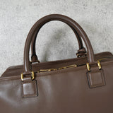 ロエベ アマソナ36 アナグラム ナッパレザー ハンドバッグ ブラウン - NEWSED