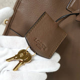 ロエベ アマソナ36 アナグラム ナッパレザー ハンドバッグ ブラウン - NEWSED