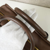 ロエベ アマソナ36 アナグラム ナッパレザー ハンドバッグ ブラウン - NEWSED