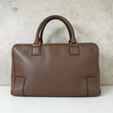 ロエベ アマソナ36 アナグラム ナッパレザー ハンドバッグ ブラウン - NEWSED