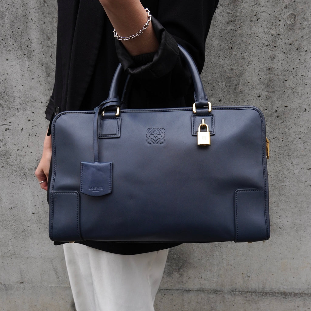 極美品■ロエベ　アマソナ36　アナグラム　ハンドバッグ　ミニボストン　ネイビー 楽天市場】【バッグ】LOEWE ロエベ アマソナ36 アナグラム