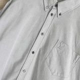 アミパリ アミ パリス ハートロゴ クロップドシャツ 長袖シャツ ブルーグレー