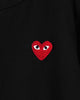プレイ コム デ ギャルソン ハートロゴ Tシャツ ブラック L レディース