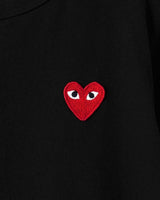 プレイ コム デ ギャルソン ハートロゴ Tシャツ ブラック L レディース