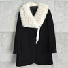 セオリー ウール カシミア ラム ファー コート レディース ブラック