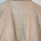 バーバリー ブルーレーベル バッグロゴ ライダースジャケット レザーブルゾン ベージュ