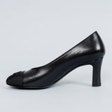 シャネル ココマーク刺繍 バイカラートゥ ハイヒールパンプス 37 1/2C / 24.0cm - 24.5cm - NEWSED