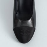 シャネル ココマーク刺繍 バイカラートゥ ハイヒールパンプス 37 1/2C / 24.0cm - 24.5cm - NEWSED