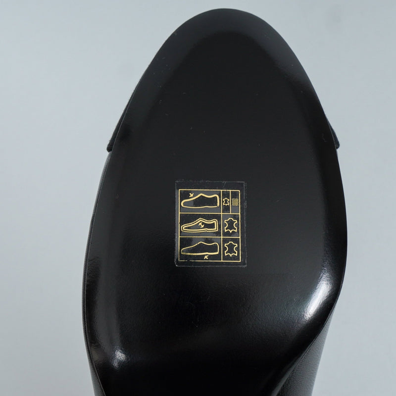 シャネル ココマーク刺繍 バイカラートゥ ハイヒールパンプス 37 1/2C / 24.0cm - 24.5cm - NEWSED