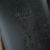 グッチ プリンスタウン ホースビット ファー レザー ミュール ブラック 箱付き 37サイズ - NEWSED