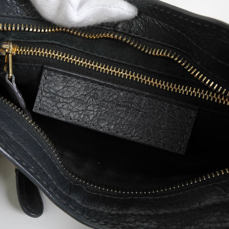 バレンシアガ ジャイアンドミニシティ レザー 2way ハンドバッグ ショルダーバッグ ブラック / グレー