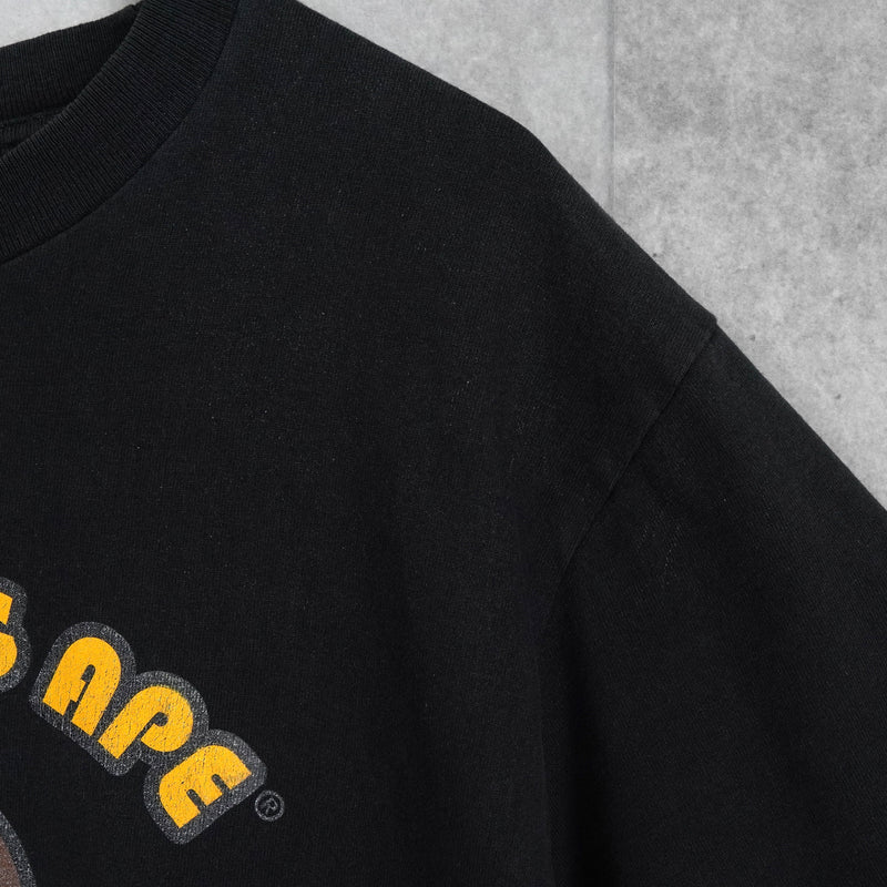 ア ベイシング エイプ ベイビーマイロ プリント Tシャツ ブラック
