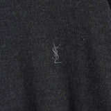 イヴ サンローラン ヴィンテージ YSLロゴ モックネック ニット グレー